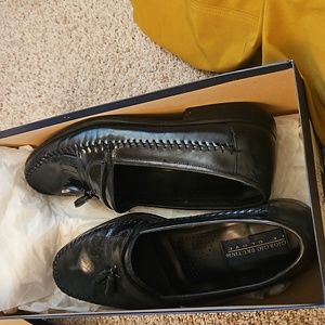 Vintage Black Leather Loafers